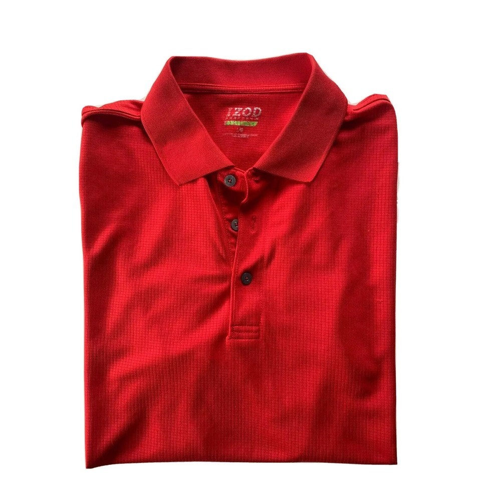 IZOD‎ Golf Polo Shirt Red Size Large Athletic wear